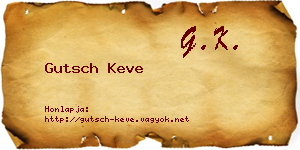 Gutsch Keve névjegykártya